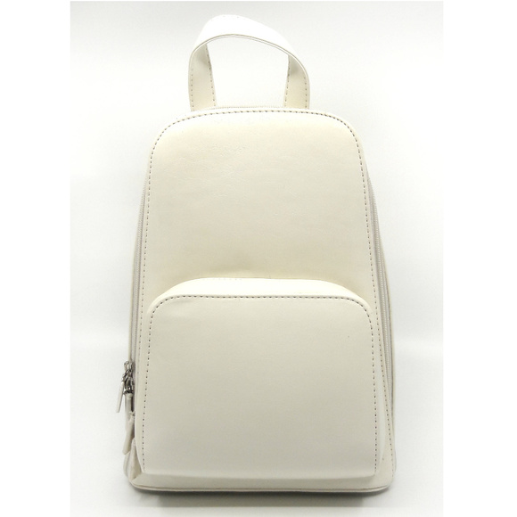 Vani Handbags - Vani White Leatherette Mini Backpack